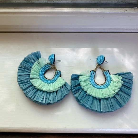 Betsy Pittard Jewelry - Betsy Pittard Blue Raffia Earrings
